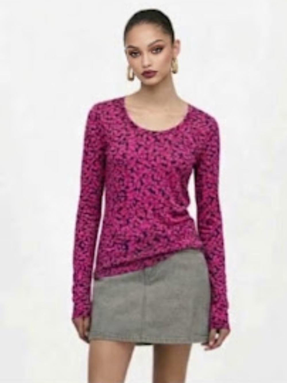 MARC BY MARC JACOBS Floral Print Long Sleeve Top Shirt Tunic Size 6